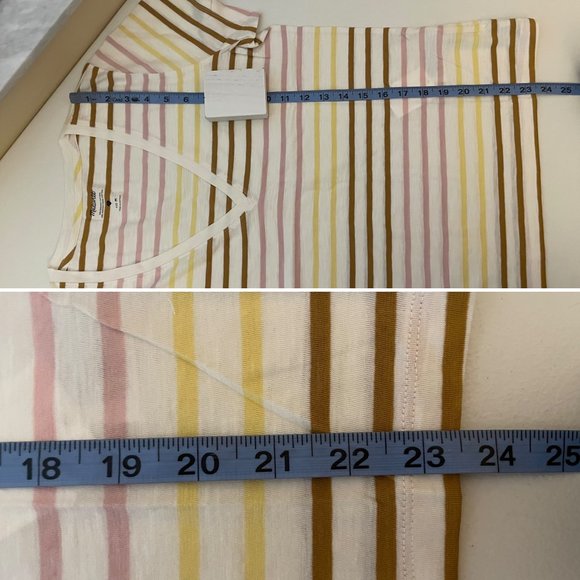 Madewell Whisper Stripe V-neck Tee - Picture 13 of 13